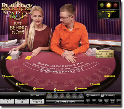 Evolution Gaming's high-stakes Blackjack Party live dealer